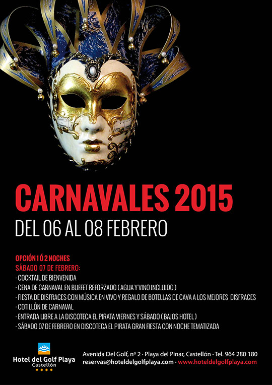Disfruta de los carnavales en el Hotel del Golf Playa de Castellón Disfruta de los carnavales en el Hotel del Golf Playa de Castellón