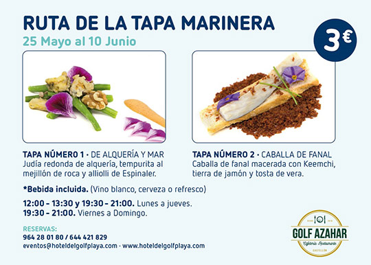 El restaurante Golf Azahar participa en las jornadas marineras