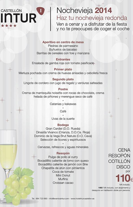 Disfruta la Nochevieja en el Hotel Intur Castellón Disfruta la Nochevieja en el Hotel Intur Castellón