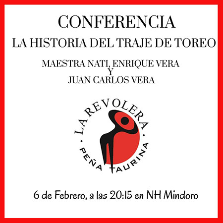 Conferencia sobre la historia del traje de torear en el hotel NH Mindoro de Castellón