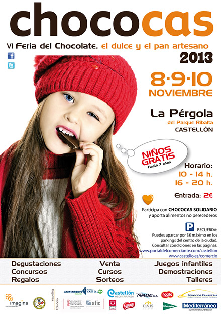 Chococas llenará de chocolate y dulces Castellón del 8 al 10 de noviembre Chococas llenará de chocolate y dulces Castellón del 8 al 10 de noviembre