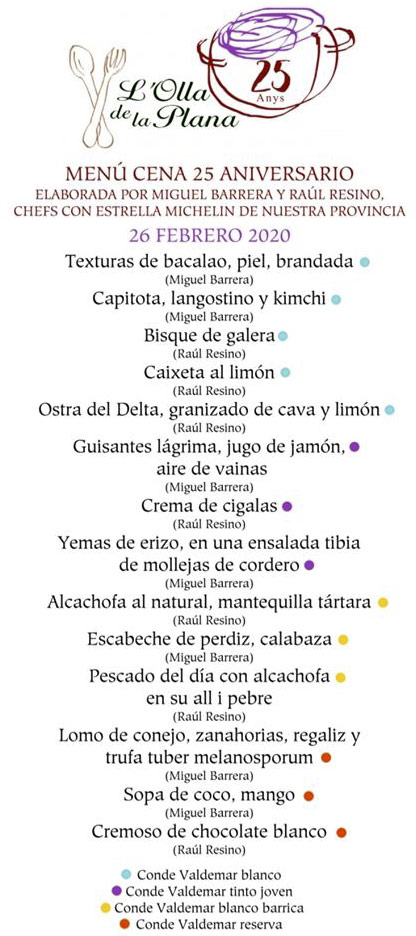 Miguel Barrera y Raúl Resino elaboran el menú de l´Olla de la Plana Miguel Barrera y Raúl Resino elaboran el menú de l´Olla de la Plana