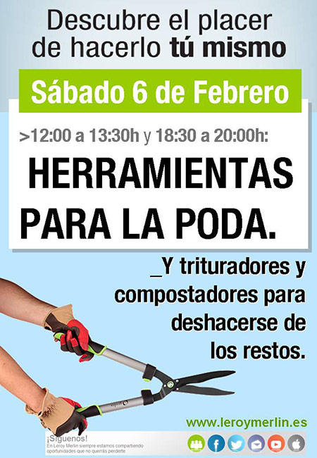 Taller de herramientas para la poda en Leroy Merlín Castellón