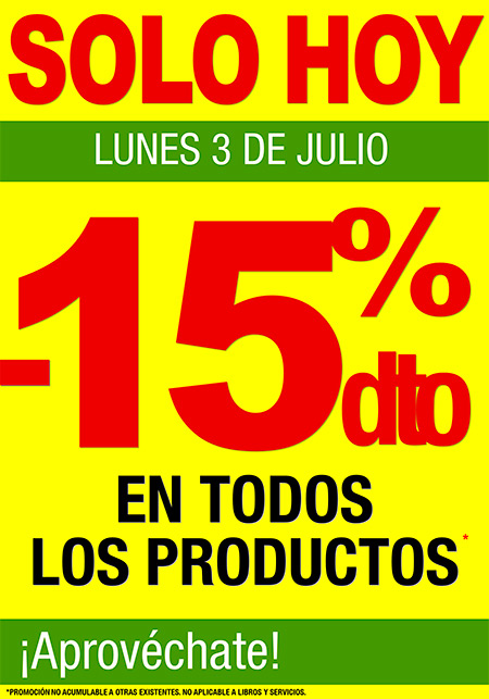 Solo hoy, lunes 3 de julio, 15% de descuento en Leroy Merlín Castellón