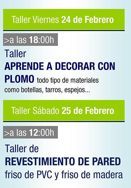 Talleres de decoración y revestimiento en Leroy Merlín Castellón Talleres de decoración y revestimiento en Leroy Merlín Castellón