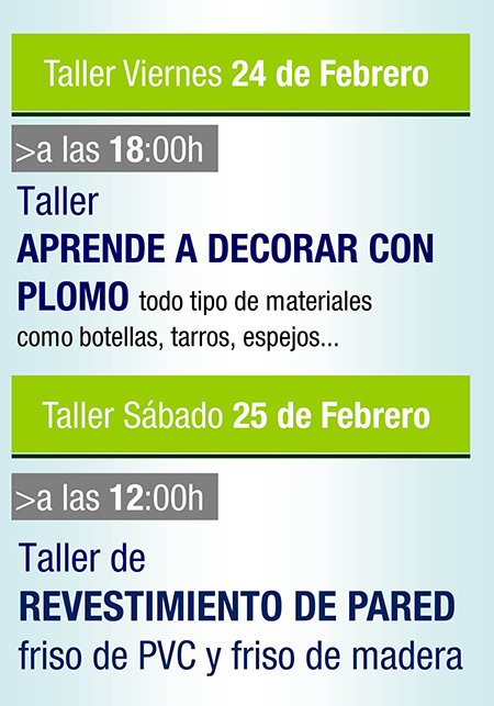 Talleres de decoración y revestimiento en Leroy Merlín Castellón