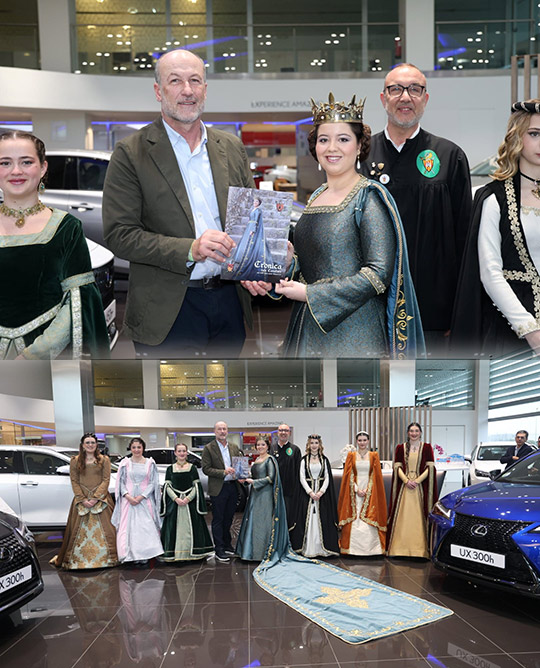 Tradiciones y vanguardia se unen en la visita de Na Violant a Lexus Castellón