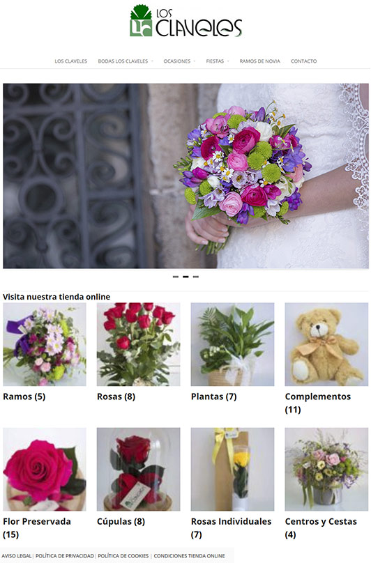 Floristerías Los Claveles lanza una tienda online Floristerías Los Claveles lanza una tienda online