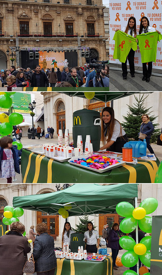 McDonald's  colaboró con Tú donas yo vivo en Castellón