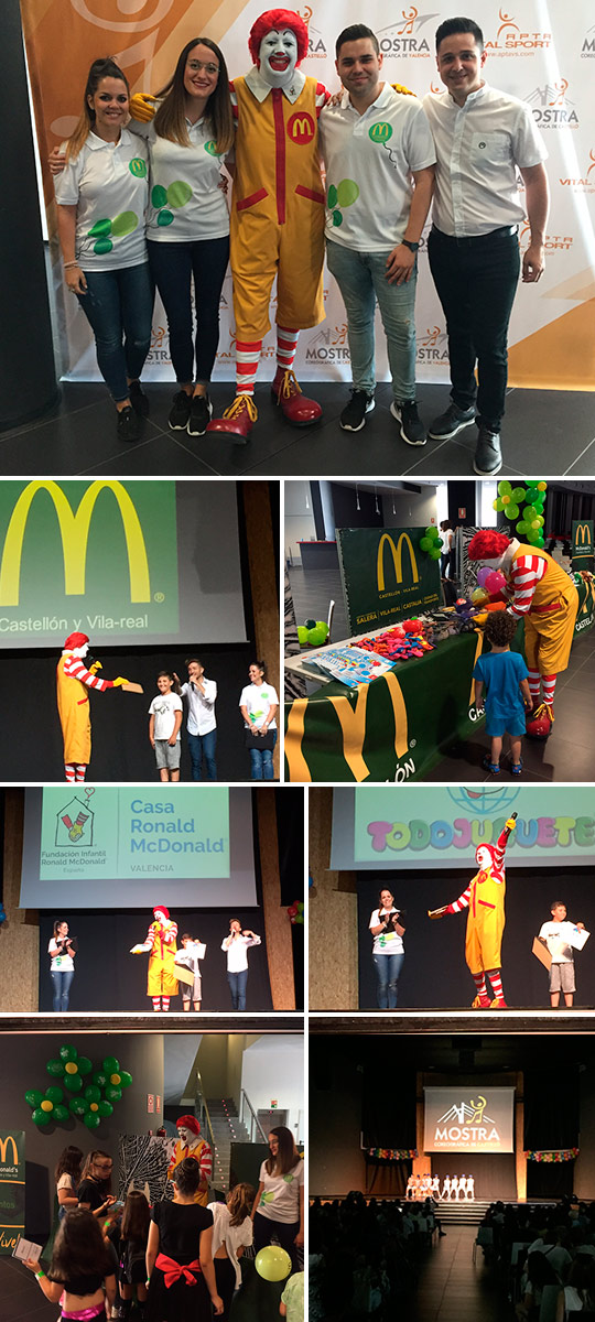 Ronald McDonald visitó el pasado sábado la I Mostra coreográfica de Castellón
