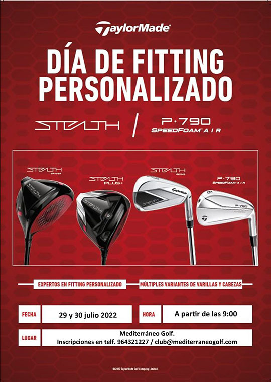TaylorMade Fitting Day 29 y 30 de Julio