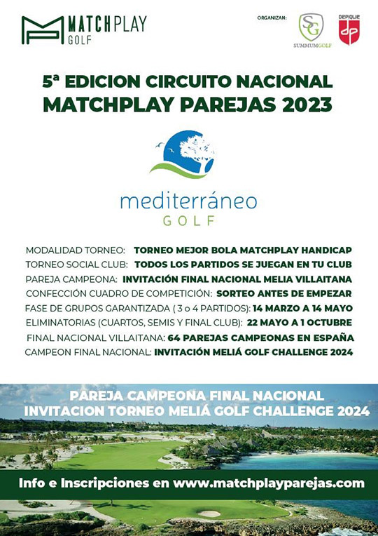 Torneo de golf Soriano Construcciones, Taylormade Fifttin y circuito nacional Matchplay parejas