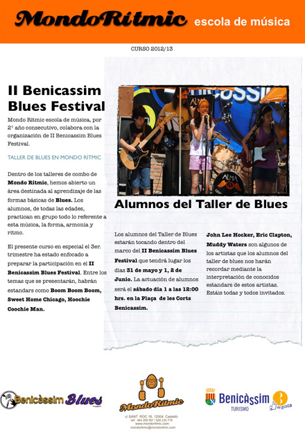 Mondo Rítmic en el II Benicassim Blues Festival Mondo Rítmic en el II Benicassim Blues Festival
