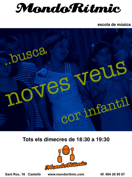 Mondo ritmic busca nuevas voces para coro infantil Mondo ritmic busca nuevas voces para coro infantil