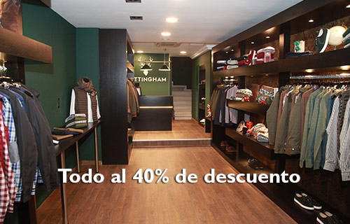 Todo al 40% de descuento en NOTTINGHAM Castellón Todo al 40% de descuento en NOTTINGHAM Castellón