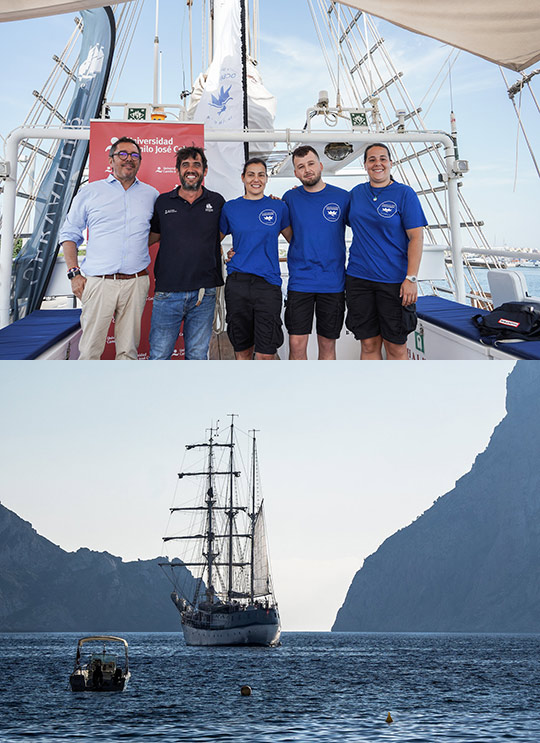 La Fundación Oceanogràfic y el buque-escuela Cervantes Saavedra presentan la IV Travesía Planeta Azul