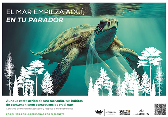 Paradores de turismo se une a las campañas de sensibilización de la Fundación Oceanogràfic