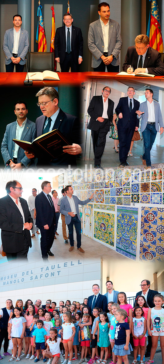 Ximo Puig garantiza el apoyo de la Generalitat en la celebración del 50 aniversario del museo del azulejo de Onda