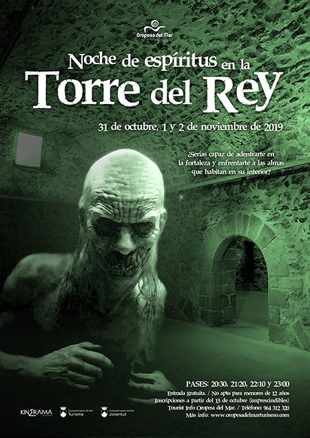 Noche de Halloween en el pasaje del terror de la Torre del Rey de Oropesa
