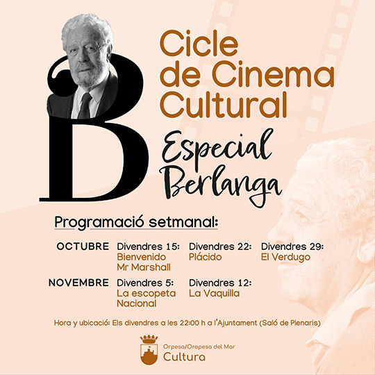 Oropesa del Mar arranca la celebración del Año Berlanga con el ciclo de cine cultural 