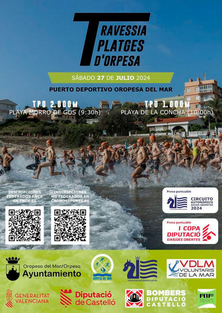 La XXXVIII Travessia platges d’Orpesa sede de la I Copa Diputació d'Aigües Obertes de Castelló