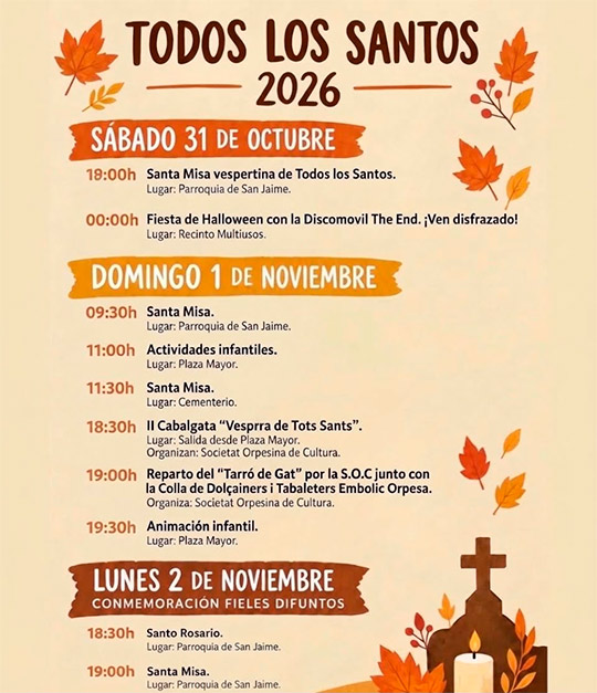 Oropesa del Mar modifica la programación de Halloween para respetar el luto nacional