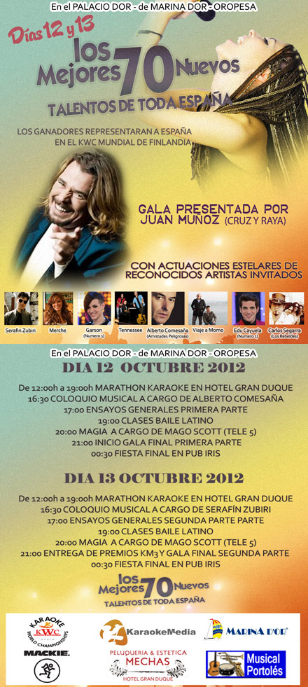 12 y 13 octubre Gran Gala premios musicales KM3 en Marina d Or y final KWC 12 y 13 octubre Gran Gala premios musicales KM3 en Marina d Or y final KWC