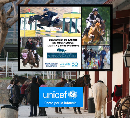 Concurso de saltos de obstáculos de hípica. Mercadillo solidario de UNICEF Concurso de saltos de obstáculos de hípica. Mercadillo solidario de UNICEF