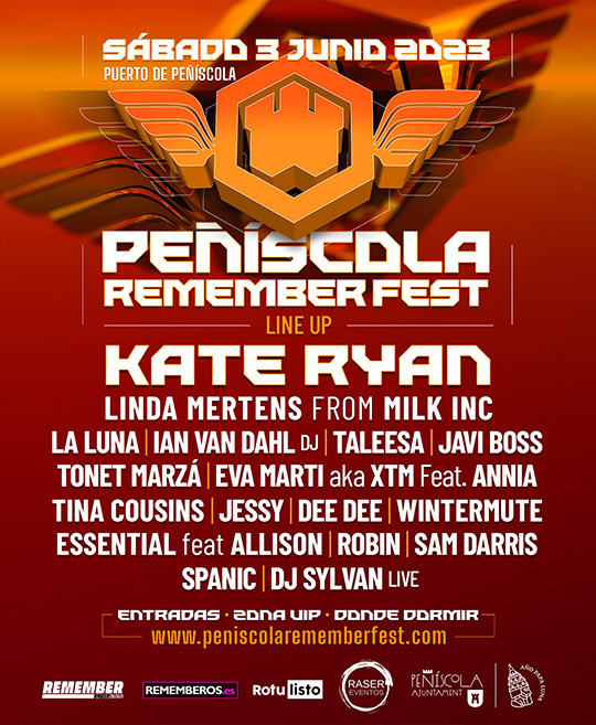 El Peñíscola Remember Fest llegará el 3 de junio con Kate Ryan como cabeza de cartel