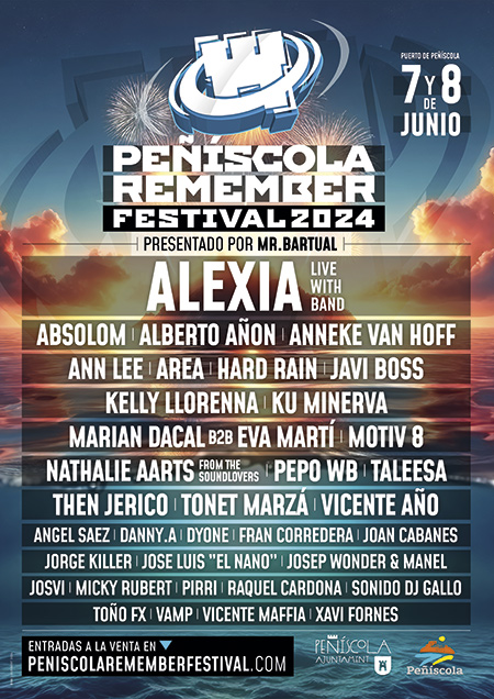 El Peñíscola Remember Festival llegará el 7 y 8 de junio con Alexia como cabeza de cartel y una sorpresa para esta edición