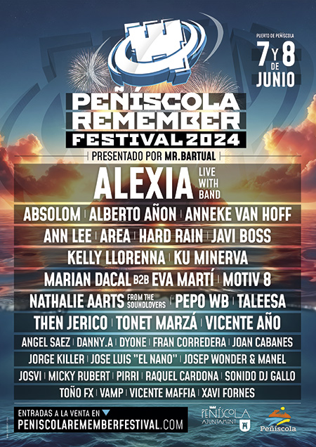 El Peñíscola Remember Festival llegará el 7 y 8 de junio con Alexia como cabeza de cartel y una sorpresa para esta edición El Peñíscola Remember Festival llegará el 7 y 8 de junio con Alexia como cabeza de cartel y una sorpresa para esta edición
