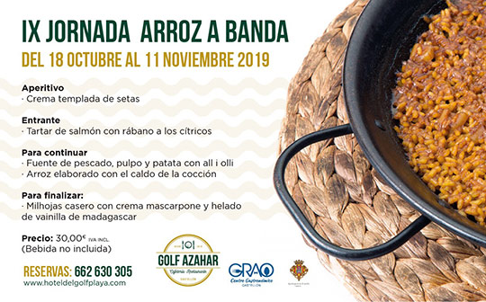 El restaurante Golf Azahar participa en las Jornadas del arroz a banda El restaurante Golf Azahar participa en las Jornadas del arroz a banda