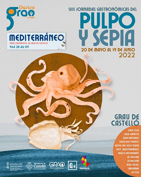 El Restaurante Mediterraneo participa en las Jornadas Gastronómicas Pulpo y Sepia 2022 