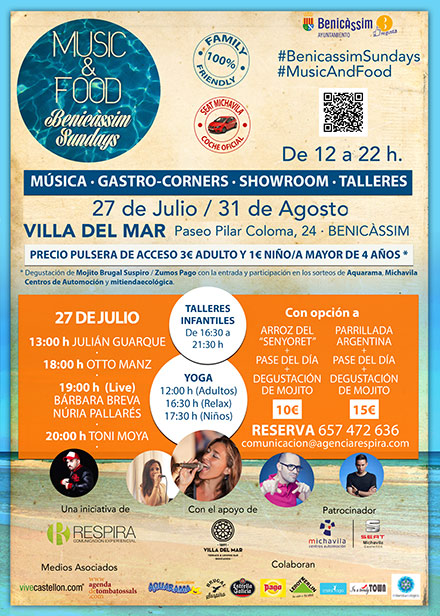 Segunda sesión de Music&Food - Benicàssim Sundays! Segunda sesión de Music&Food - Benicàssim Sundays!