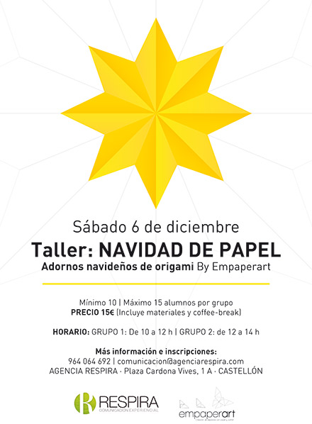 Taller NAVIDAD DE PAPEL, adornos navideños de origami by empaperart Taller NAVIDAD DE PAPEL, adornos navideños de origami by empaperart
