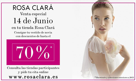 Venta especial en Rosa Clará de Castellón el 14 de junio Venta especial en Rosa Clará de Castellón el 14 de junio