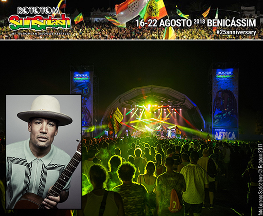 Ben Harper, primer cabeza de cartel para el 25 Rototom Sunsplash