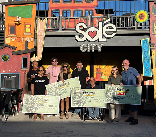 Rototom Sunsplash entrega a COCEMFE, AFA, Fundación ANAR y L’Aurora Grup de Suport los 41.700 euros recaudados en su última edición a través de los abonos inclusivos