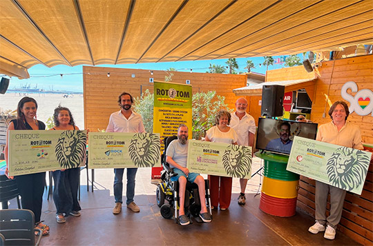 Rototom Sunsplash entrega a las organizaciones Human Call,  Conquistando Escalones, AIPHYC y A La Par los 42.500 euros  recaudados en su última edición a través de los abonos inclusivos