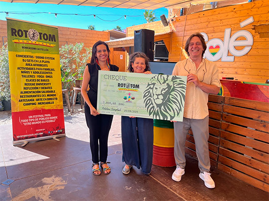Rototom Sunsplash entrega a las organizaciones Human Call,  Conquistando Escalones, AIPHYC y A La Par los 42.500 euros  recaudados en su última edición a través de los abonos inclusivos