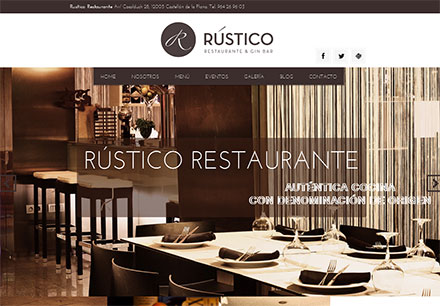 Nueva web de Rústico restaurante gin bar Nueva web de Rústico restaurante gin bar