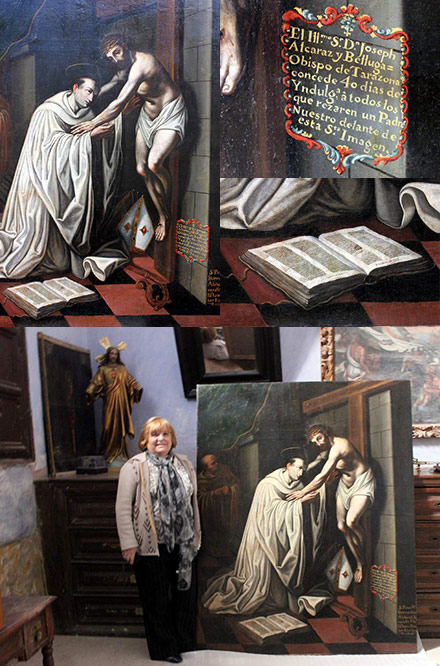 La Fundación Blasco de Alagón restaura el lienzo del "Cristo abrazando a San Bernardo", de Tronchón La Fundación Blasco de Alagón restaura el lienzo del "Cristo abrazando a San Bernardo", de Tronchón