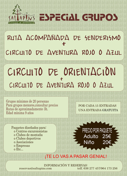SALTAPINS OFRECE RUTAS GUIADAS POR ELS PORTS Y PRESENTA UN COMPLETO PROGRAMA MENSUAL DE ACTIVIDADES SALTAPINS OFRECE RUTAS GUIADAS POR ELS PORTS Y PRESENTA UN COMPLETO PROGRAMA MENSUAL DE ACTIVIDADES