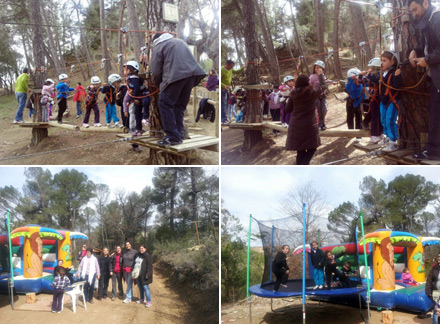Los niños del colegio Pio XII de Nules disfrutan en Saltapins