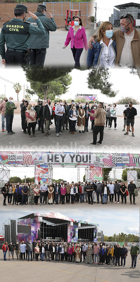 Visita oficial a las instalaciones del festival SanSan en Benicàssim