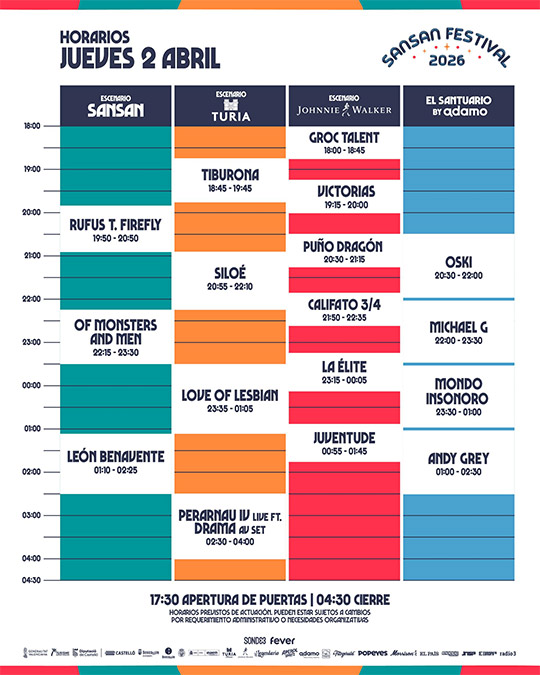 SanSan Festival 2026 revela el cartel de electrónica y los horarios