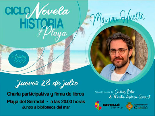 Máximo Huerta presenta su libro Adiós, Pequeño en Castellón
