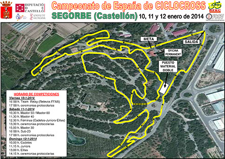 Campeonato de España de Ciclocross en Segorbe del 10 al 12 de enero