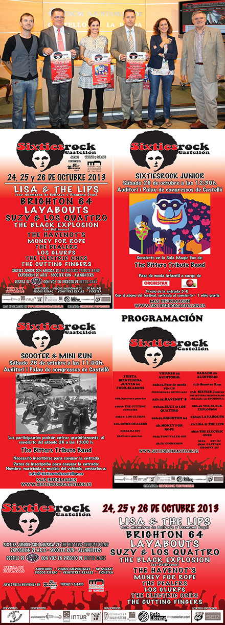 Sixties Rock Castellón, del 24 al 26 de octubre en el Auditori i Palau de Congressos