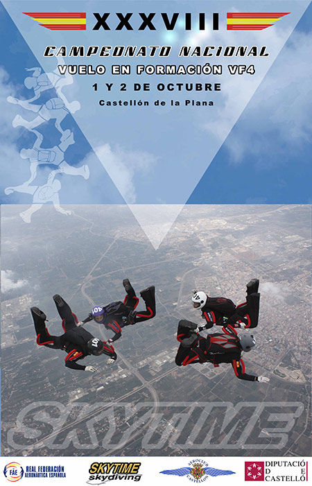Campeonato de España paracaidismo en el aeródromo del Pinar de Castellón